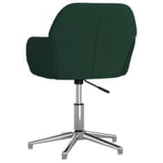 Vidaxl Vrtljiv pisarniški stol temno zeleno blago