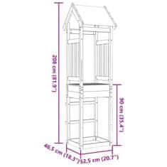 Vidaxl Igralni stolp 52,5x46,5x208 cm trden les douglas