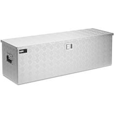 MSW Aluminijast transportni zaboj za orodje z možnostjo zaklepanja 150 l 124 x 38,5 x 38,5 cm