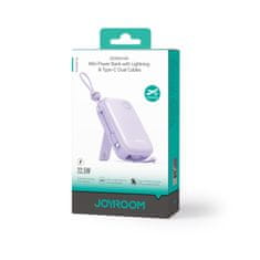 Joyroom Powerbank Cutie Series 22,5 W 20000 mAh s stojalom USB-A USB-C iPhone vijolična