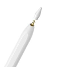 BASEUS Pisalo Stylus za iPad z aktivno zamenljivo konico Smooth Writing 2 + kabel USB-A, bela