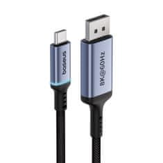 BASEUS Enosmerni kabel USB-C na DisplayPort 1.4 HD 8K 60Hz 2 m črn