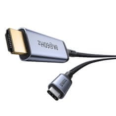 BASEUS Kabel USB-C - HDMI 8K 60Hz prilagodljiv robusten 1,5 m črn