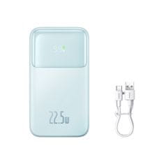 BASEUS Powerbank z zaslonom 20000mAh 22,5W Comet Series + USB-A - USB-C kabel 0,3m modra