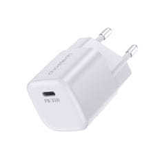 Choetech GaN USB-C PD 30W omrežni polnilec bele barve