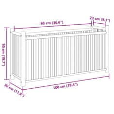 Vidaxl Cvetlično korito 100x30x50 cm bambus