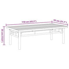 Vidaxl Klubska mizica 110x55x35 cm bambus