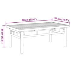 Vidaxl Klubska mizica 90x50x35 cm bambus