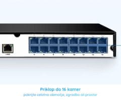 Reolink NVS16 snemalna enota, 4TB disk, do 16 kamer, do 12TB, neprekinjeno snemanje, PoE