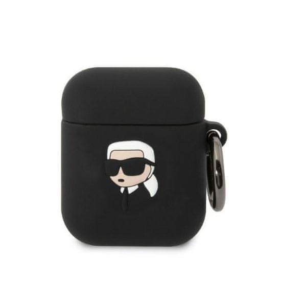 Karl Lagerfeld 3D Head ovitek za AirPods 1/2, črna