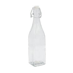 Steklenica z vzvodnim pokrovčkom 500ml kvadratno steklo