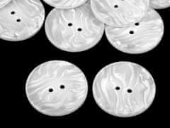 Biserni gumb velikosti 60" - beli biser (5 kosov)