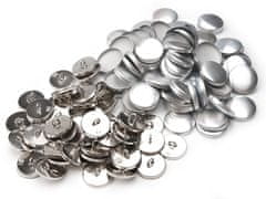 Pokrivni gumb iz vseh kovin velikosti 36" - nikelj (100 kompletov)