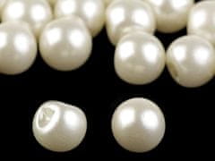 Prišita perlica / gumb Ø12 mm - biserno krem (10 kosov)