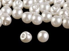 Prišita perlica / gumb Ø6 mm - biserno krem (20 kosov)