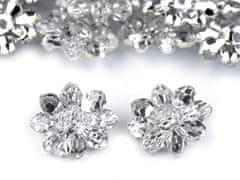 Gumb / dekoracija poročne obleke rezan cvet - quot; kristal (10 kosov)