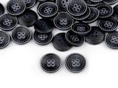 Gumb z imitacijo šivanja velikosti 32", 40" - (32") črna (50 kosov)