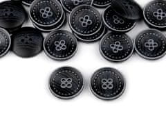 Gumb z imitacijo šivanja velikosti 32", 40" - (40") črna (50 kosov)