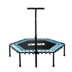 Aga FITNESS Trampolin 130 cm svetlo modra + ročaj