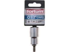 Fortum Vtična glava 1/2" TORX konica, T30, L 55mm