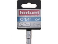 Fortum Vtična glava 1/4", 7mm, L 25mm