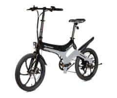 MS ENERGY STREETFLEX i20 električno kolo, zložljivo, 50,8 cm, 250 W, 280 Wh, 50 km, črno-sivo