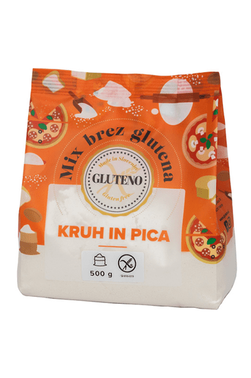 Gluteno MIX brez glutena za pripravo kruha in pice 8 x 500g