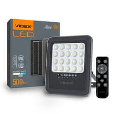 VIDEX Solarni komplet reflektor 6W 500lm 5000K + solarni panel + IR daljinski upravljalnik