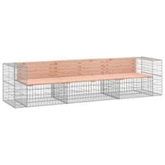 Vidaxl Vrtna gabionska klop 287x71x65,5 cm trden les douglas