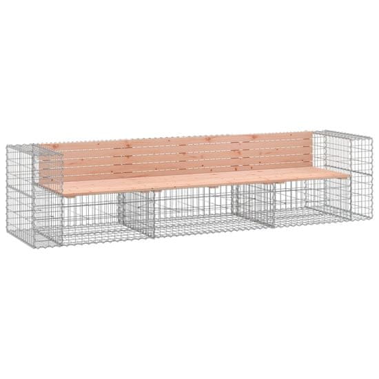 Vidaxl Vrtna gabionska klop 287x71x65,5 cm trden les douglas