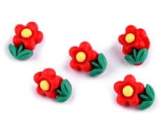 Gumb 3D cvet velikosti 24" - rdeč (5 kosov)