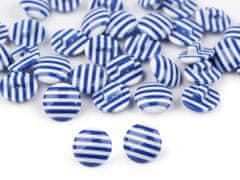 Črtasti gumb velikosti 20" - modri (50 kosov)