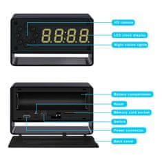 Secutek Mini digitalna namizna ura s skrito kamero Wi-Fi