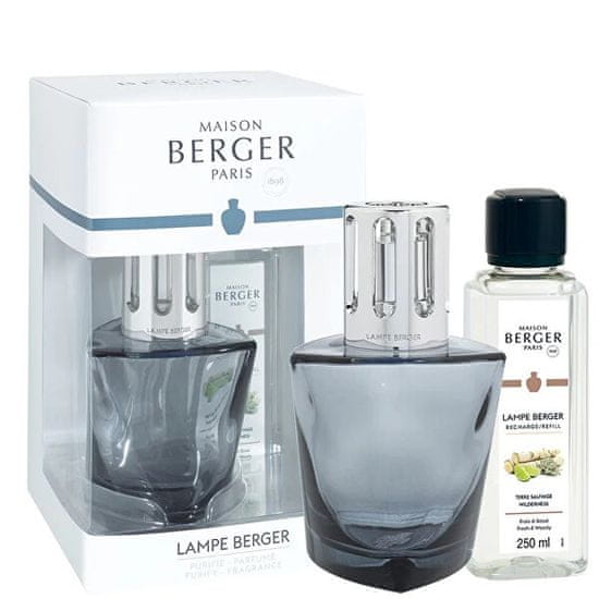 Maison Berger Paris Katalitska svetilka Terra black darilni set + polnilo Divočina 250 ml