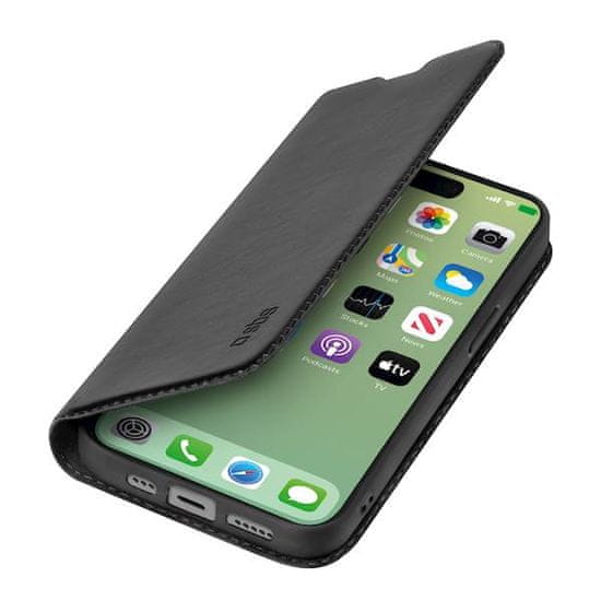 SBS Wallet Lite preklopni ovitek za iPhone 15, črn