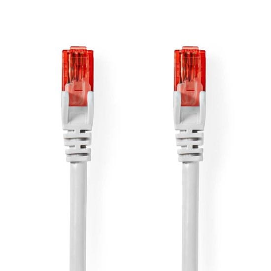 Nedis Omrežni kabel CAT6 | RJ45 Moški | RJ45 Moški | U/UTP | 3,00 m | Okrogla | PVC | Bela | Oznaka