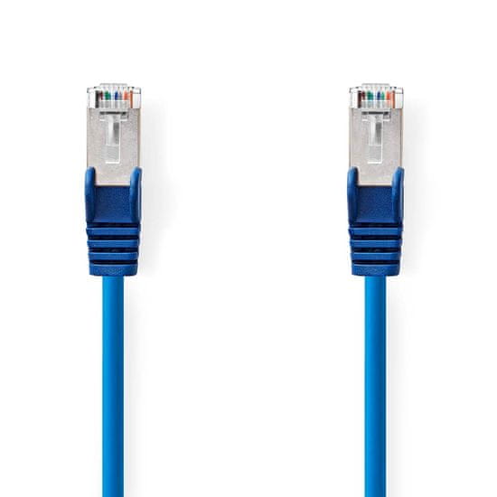 Nedis Omrežni kabel CAT5e | SF/UTP | RJ45 Moški | RJ45 Moški | 20,0 m | Okrogla | PVC | Modra | Oznaka