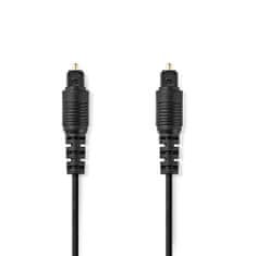 Nedis Optični avdio kabel | TosLink moški | TosLink moški | 10,0 m | Okrogla | PVC | Črna | Oznaka 
