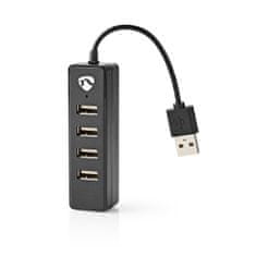 Nedis USB zvezdišče | USB-A moški | 4x USB A ženski | 4 vrata | USB 2.0 | USB napajanje 