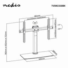 Nedis TV stojalo Fuld Motion | 32-65 " | Največja teža: 45 kg | Vipbar | Kan drejes | Justerbare forudfastsatte højder | Glas / Stål | Sort 