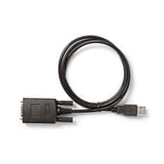 Nedis RS232 pretvornik | USB-A moški | RS232 | Ponikljano | 0,90 m | Okrogla | PVC | Črna | Škatla 