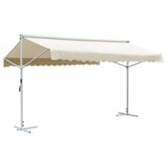 Vidaxl Prostostoječa tenda 500x300 cm krem