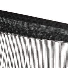 Vidaxl Zavese iz nitk 2 kosa 100x250 cm črne barve