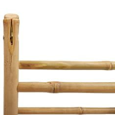 Vidaxl Dvojna lestev za brisače s 4 prečkami 90x50x100 cm bambus