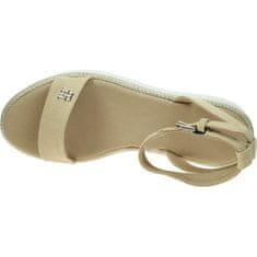 Tommy Hilfiger Sandali bež 37 EU Linen With Gold Flatform