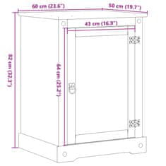 Vidaxl HiFi omarica Corona 60x50x82 cm trdna borovina