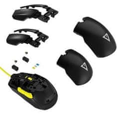 Modecom VOLCANO JAGER MC-JAGER gaming žična optična miška, 6 gumbov, 12000 DPI, USB, nastavljiva osvetlitev, črna
