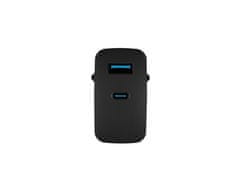 Natec Univerzalni polnilec USB RIBERA GaN 65W, 1x USB-A, 1x USB-C, črn