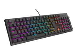 Genesis mehanska gaming tipkovnica THOR 303/RGB/Outemu Peach Silent/Wired USB/US layout/Black