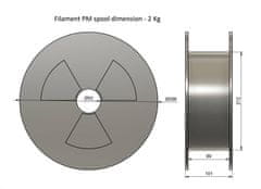 Filament PM tiskarska vrvica/filament 1,75 PETG bela, 2 kg